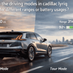do the driving modes in cadillac lyriq offer different ranges or battery usages?