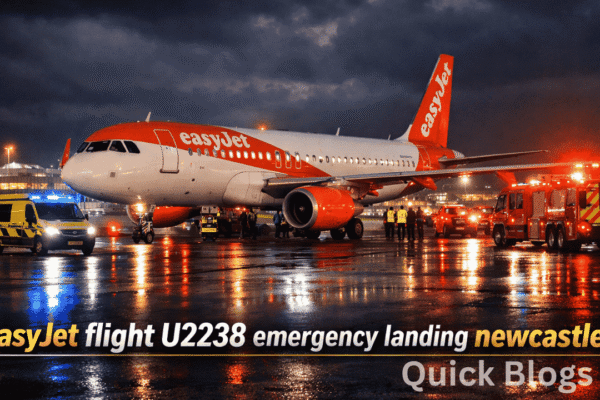 easyjet flight u2238 emergency landing newcastle