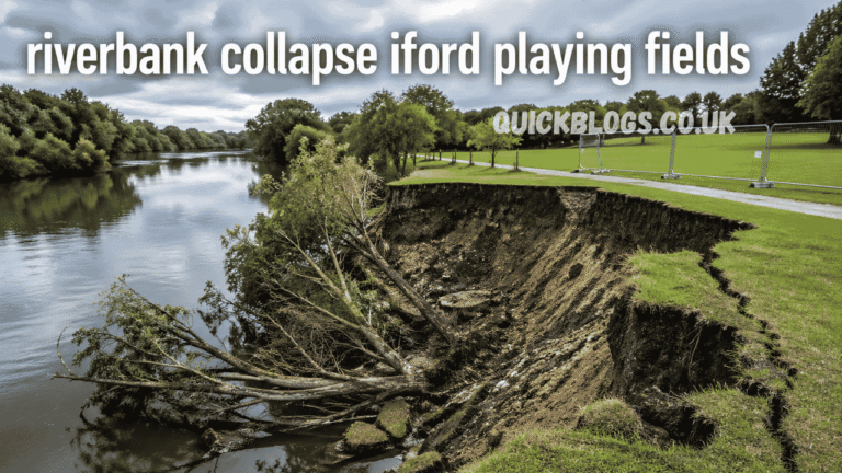 riverbank collapse iford playing fields