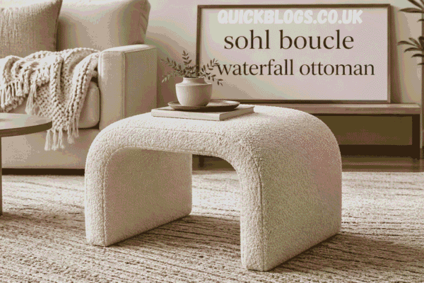 sohl boucle waterfall ottoman