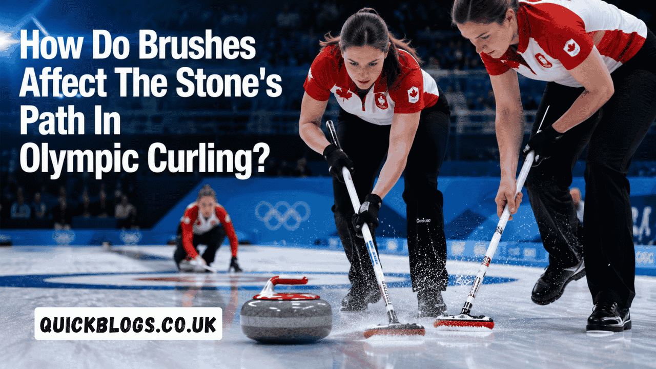 how do brushes affect the stone's path in olympic curling?